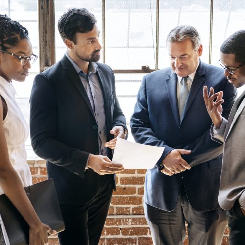 Business people brainstorming in a meeting