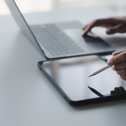 Stock price charts and stock market analysis, stock trading technology and digital assets, investors analyzing stock charts for profitable trading. Money growth. The idea of investing money to grow.