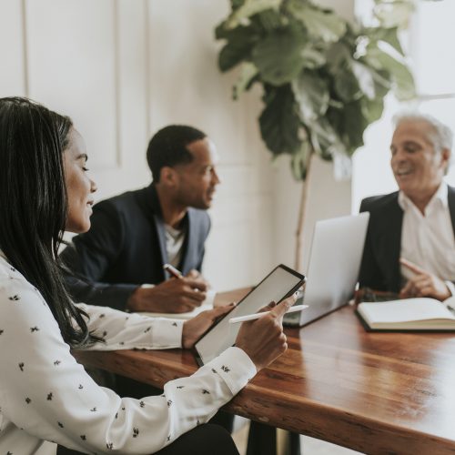 Diverse business people in a meeting