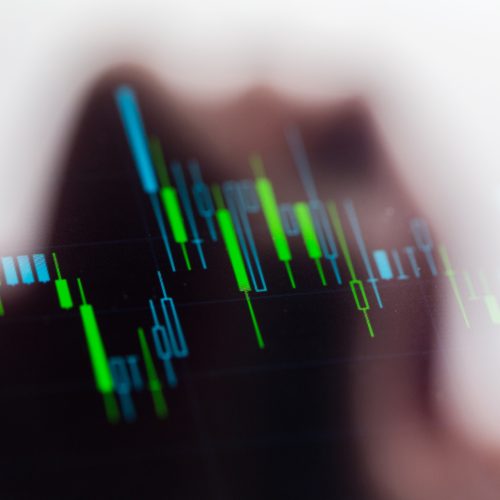 Touching stock market graph on a touch screen device Touching stock market graph on a touch screen device