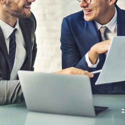 Business discussion on the table