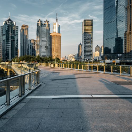the office building  at shanghai city