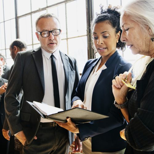 Businesspeople in a business meeting